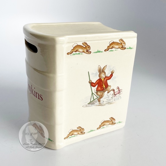 Royal Dalton Bunnykins Savings Bank Porcelain Peter Rabbit Book Vintage 80s - Picture 2 of 15